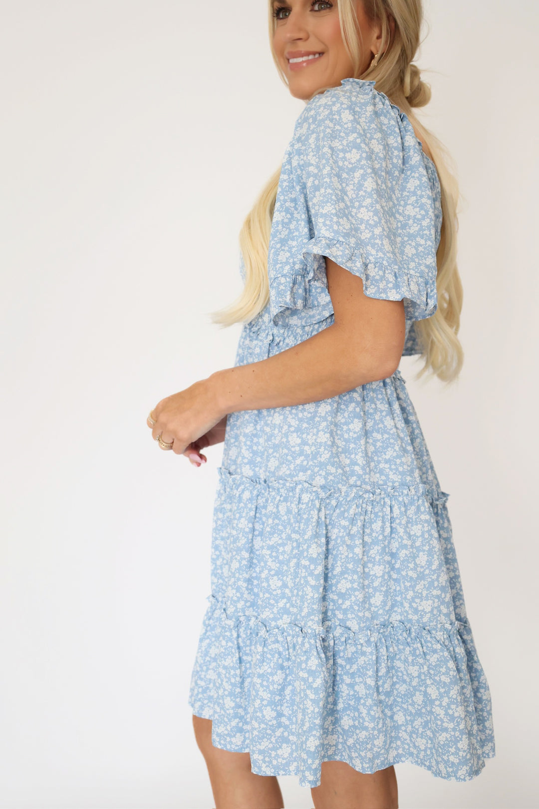 Emma Dress- Blue Floral