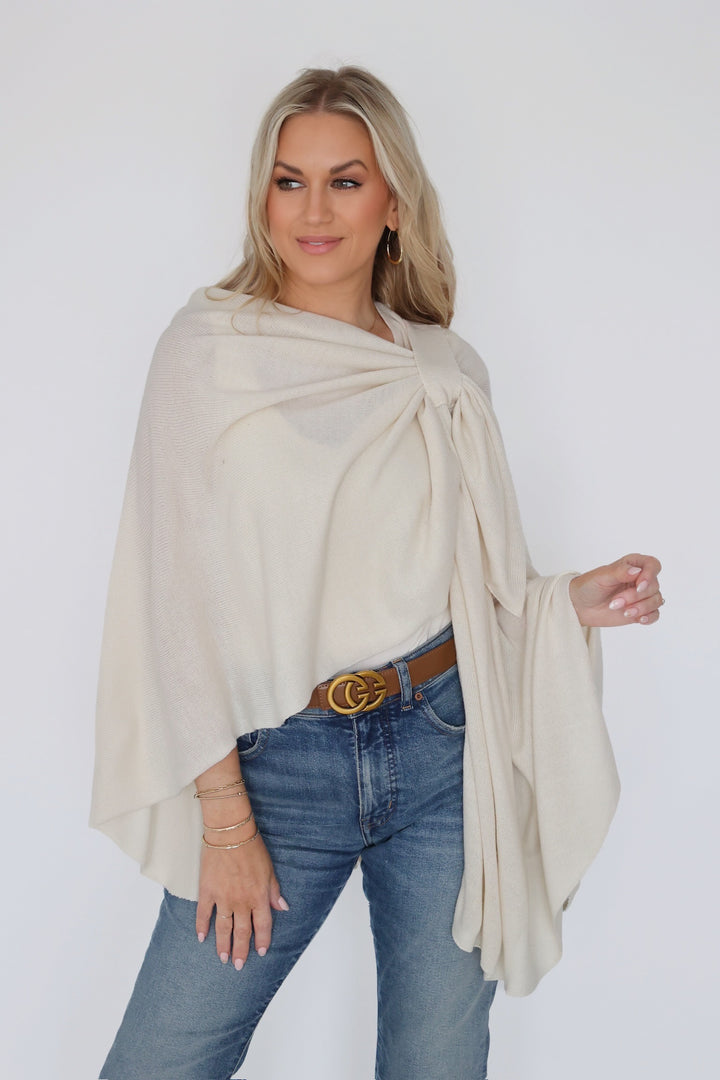 Kiara Pull Thru Wrap- Ivory