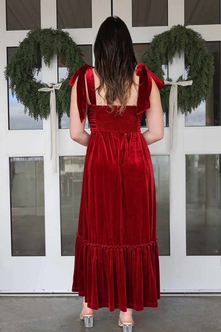 Olivia Velvet Maxi Dress-(FINAL SALE)