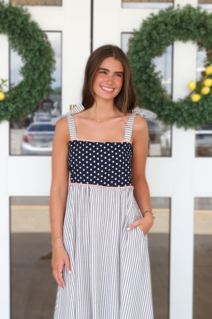 Margot Tie Strap Midi Dress