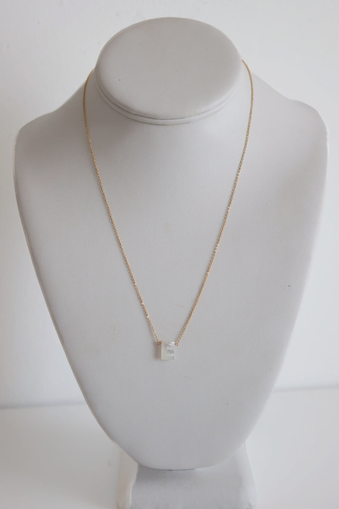 Mother Of Pearl Initial Necklace