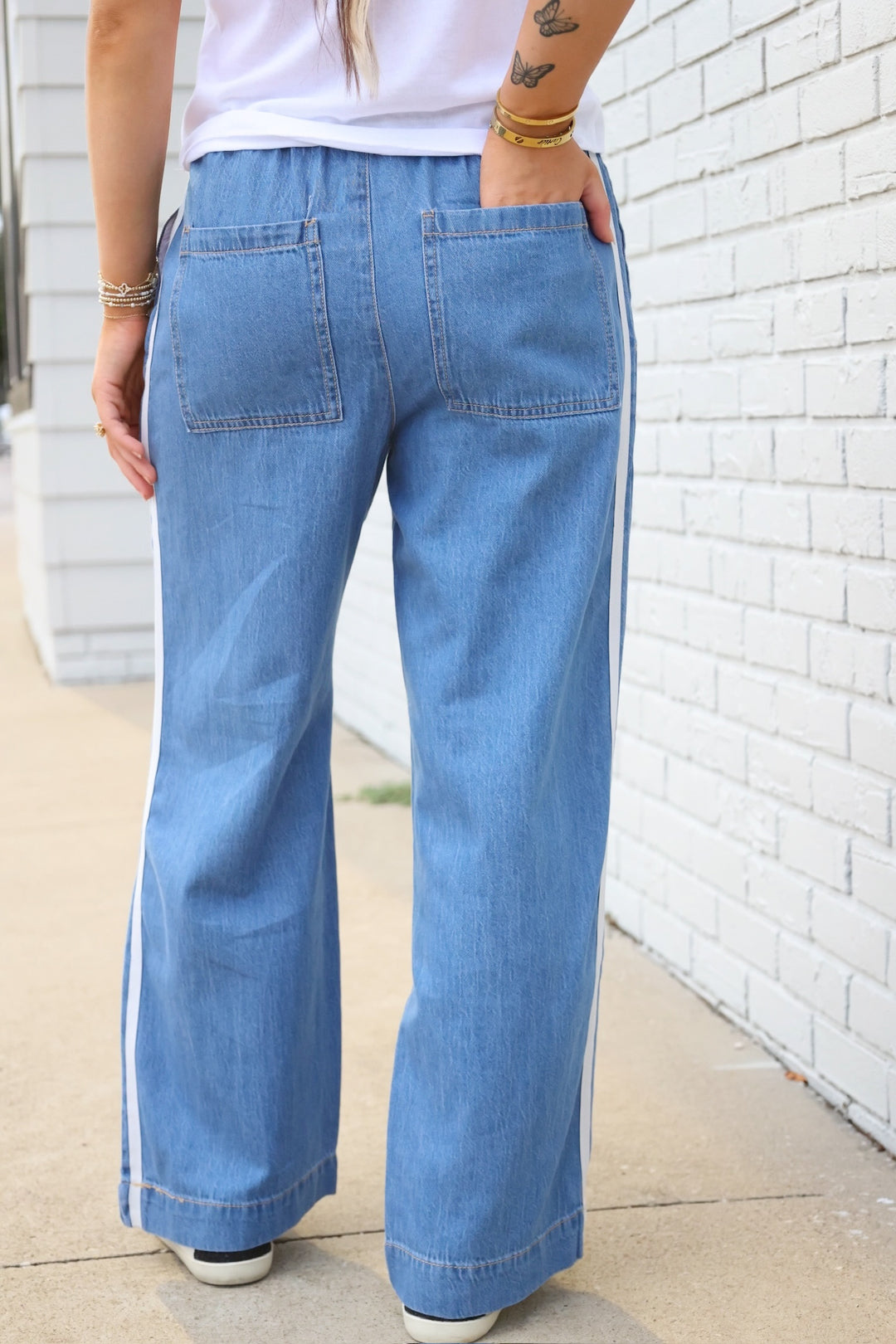 Sideline Denim Track Pants