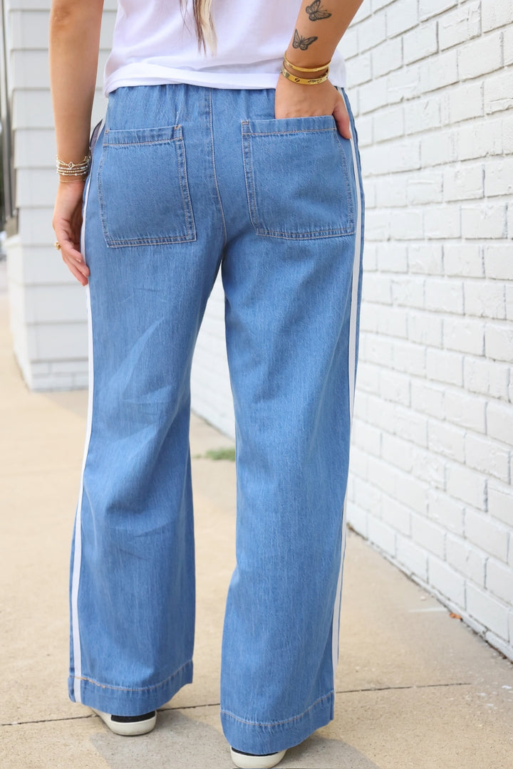 Sideline Denim Track Pants