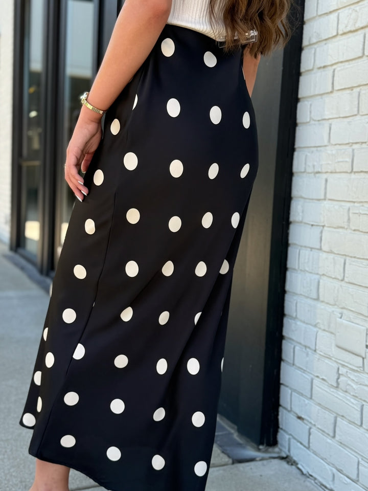 Rachel Polka Dot Midi Skirt