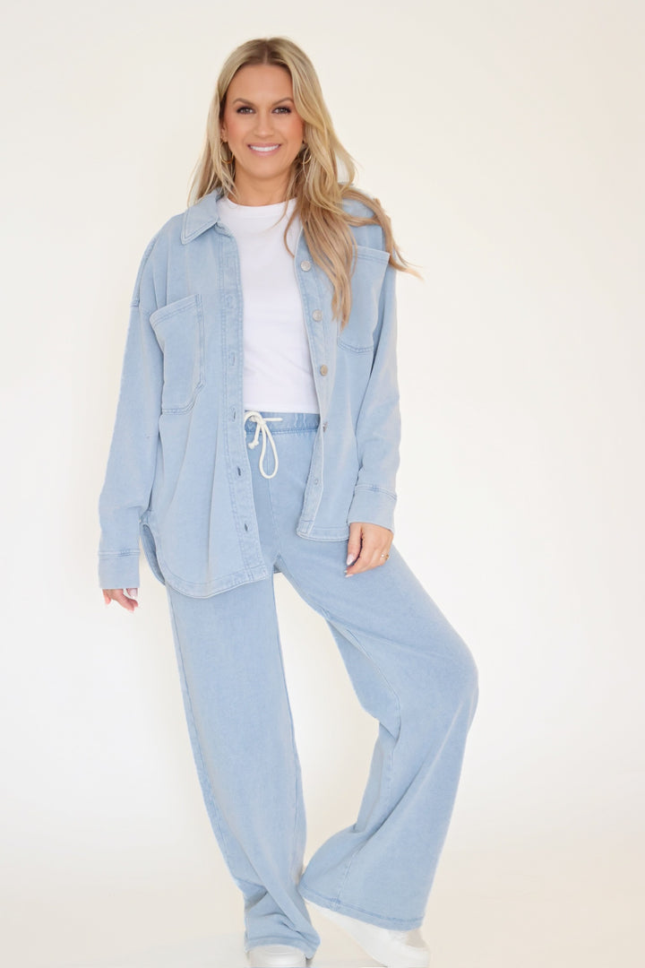 All Day Knit Jacket- Ocean Air