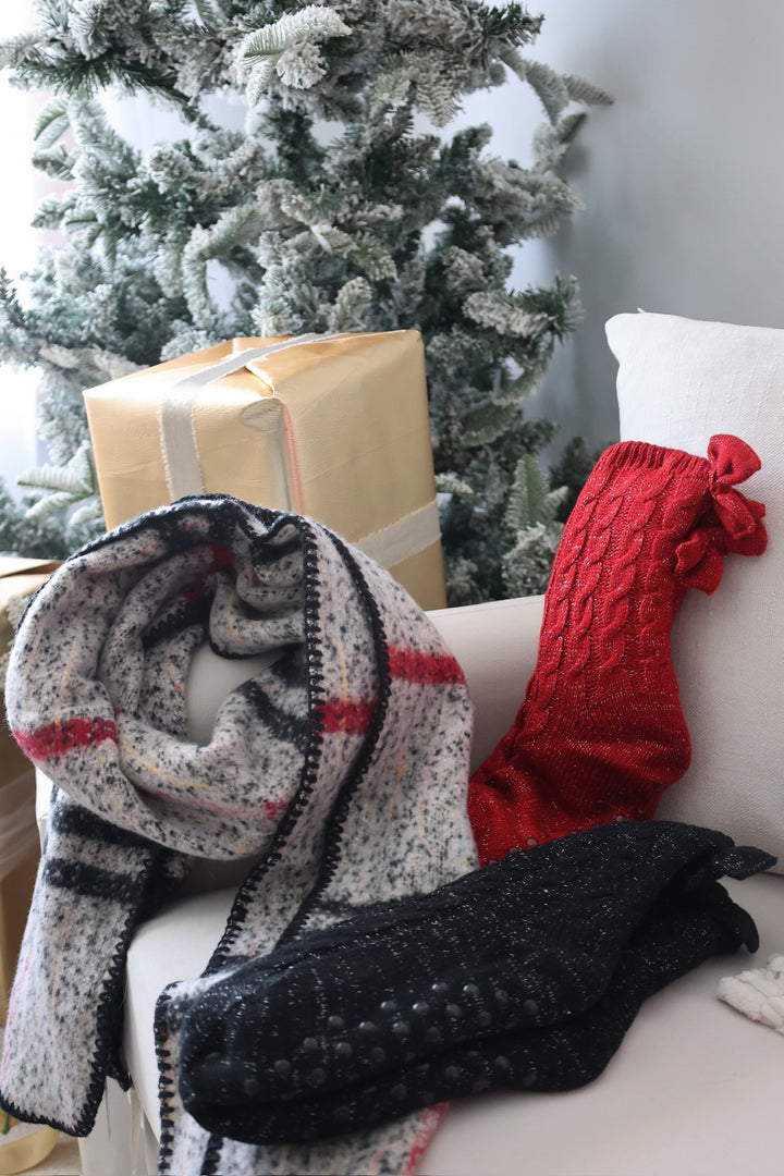 Bow Back Slipper Socks