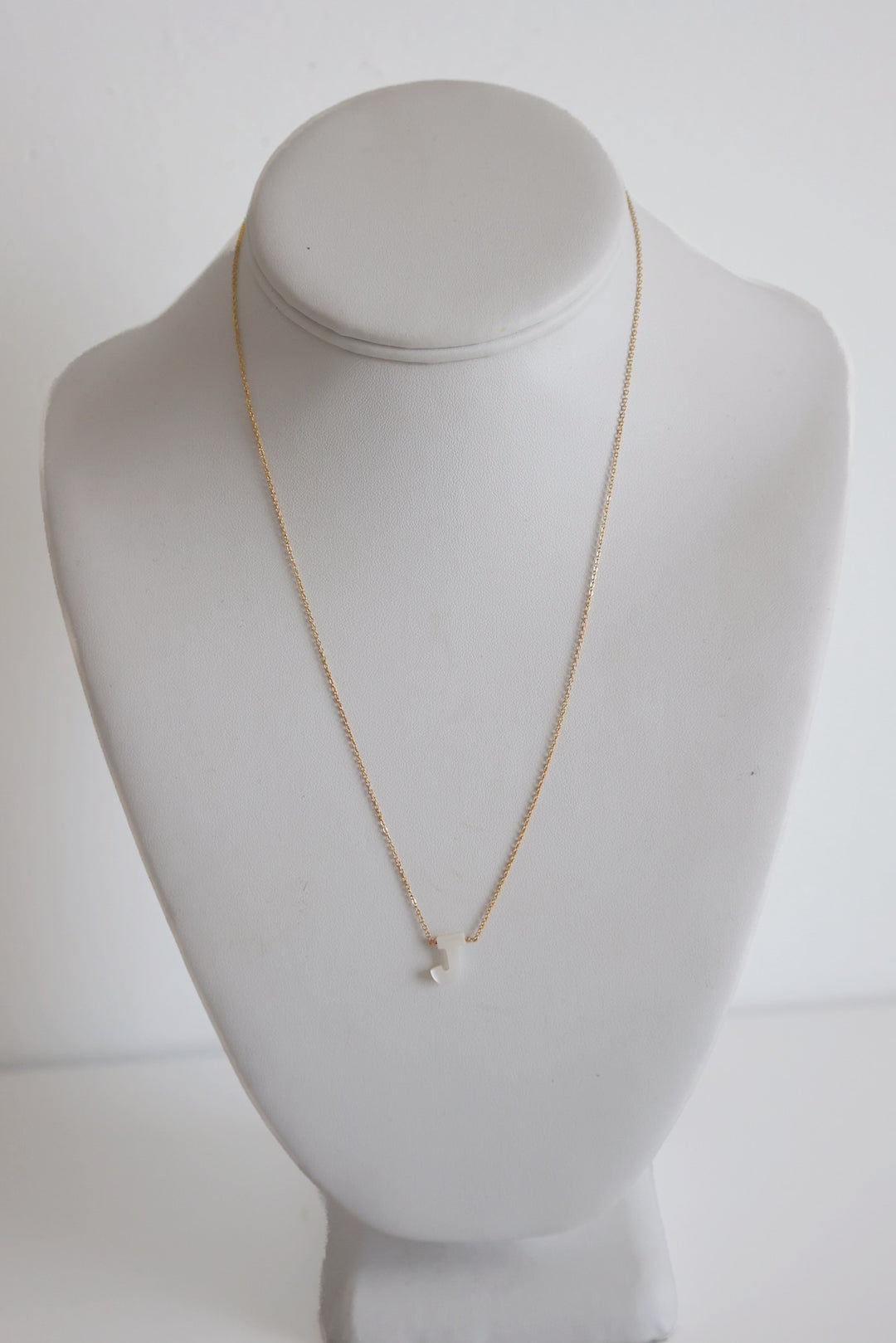 Mother Of Pearl Initial Necklace