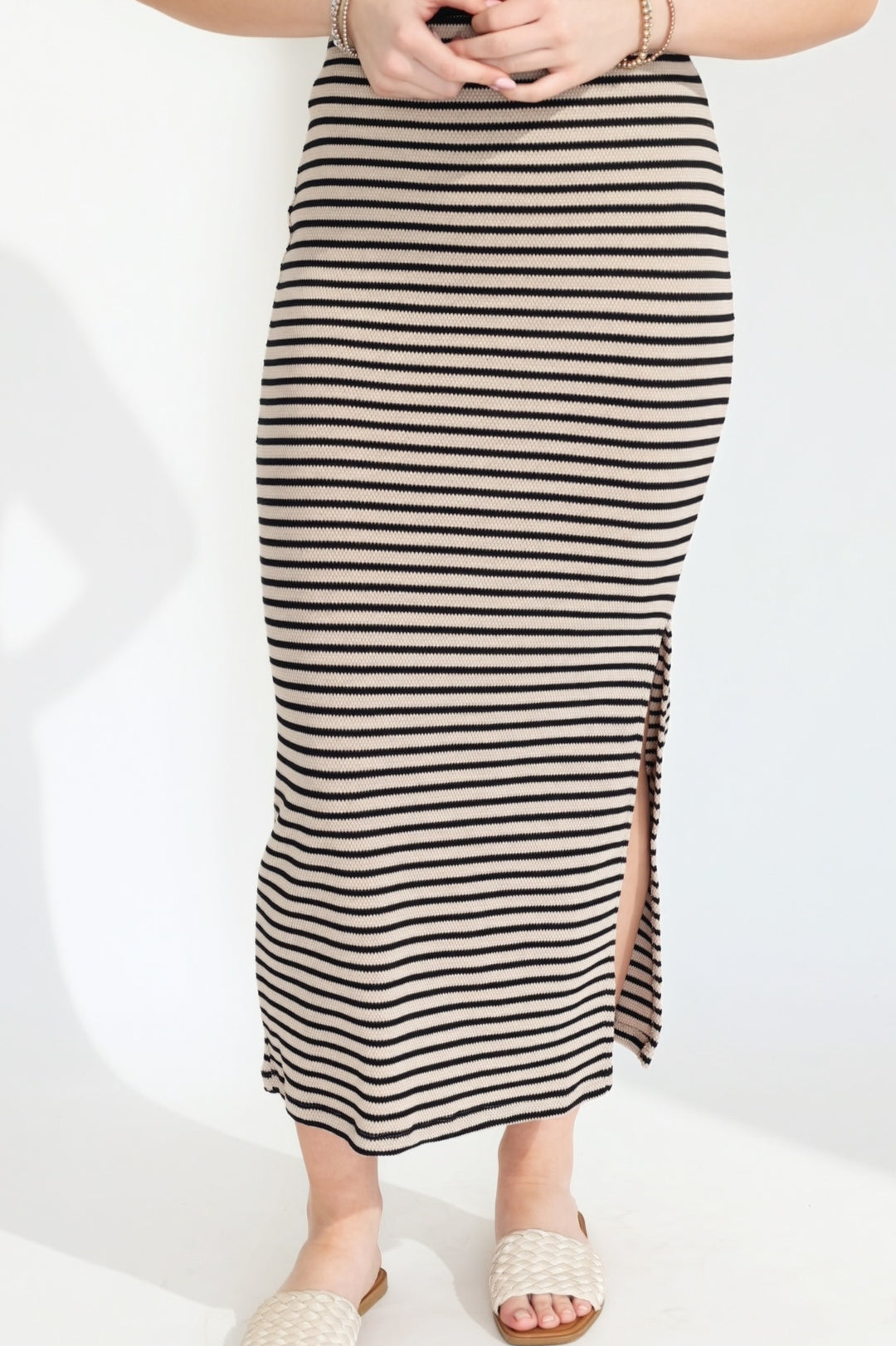 Ainslie Stripe Midi Skirt