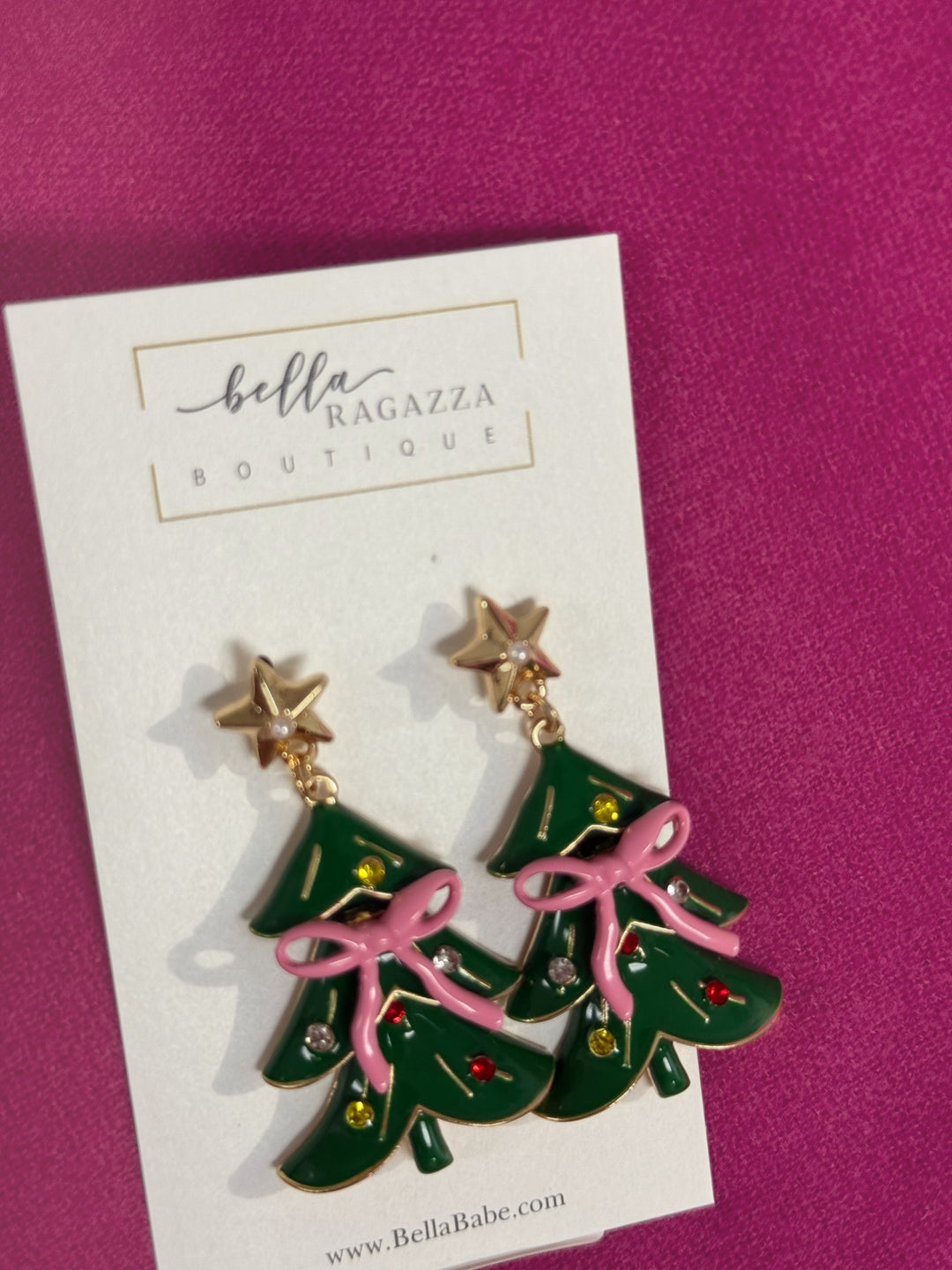 Decorated Tree Earrings
