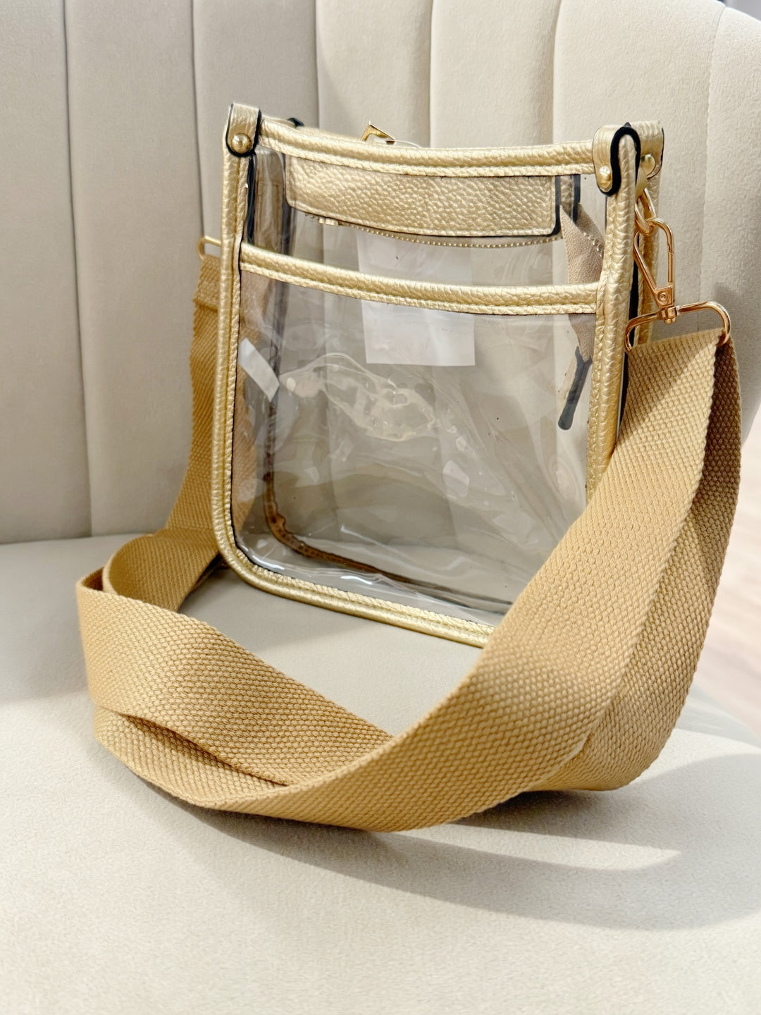 Selah Clear Crossbody- Gold