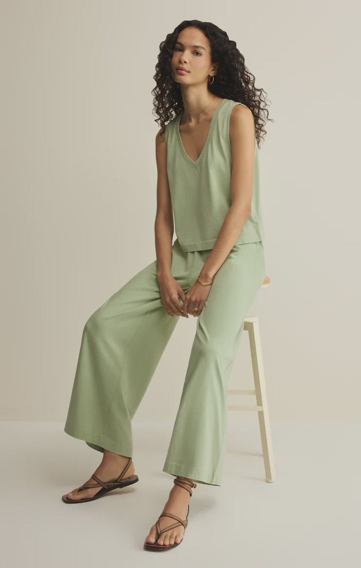 Scout Jersey Crop Pant- Crystal Green