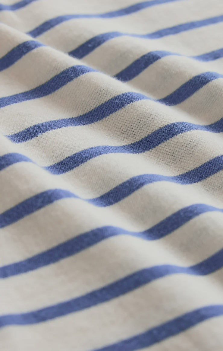 Junie Stripe Tee- Navy