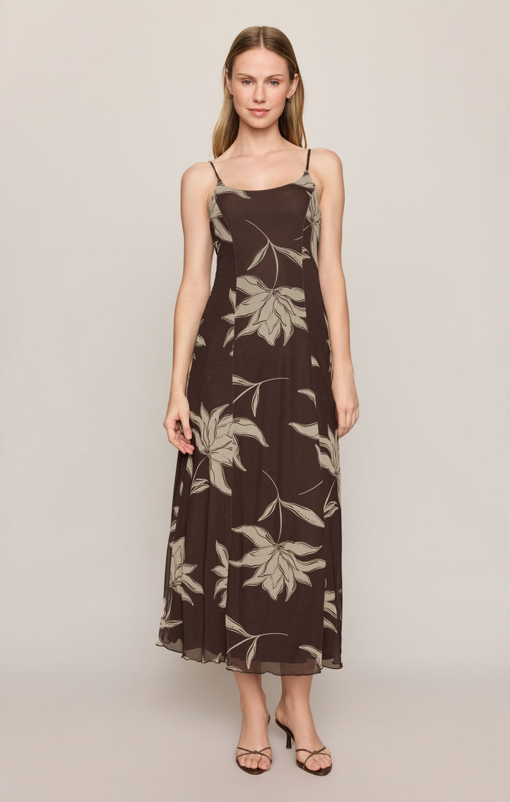Charisma Floral Dress- Chocolate