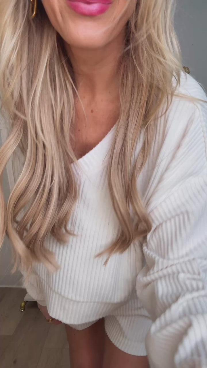 Softy Lounge Shorts- Ivory-(FINAL SALE)