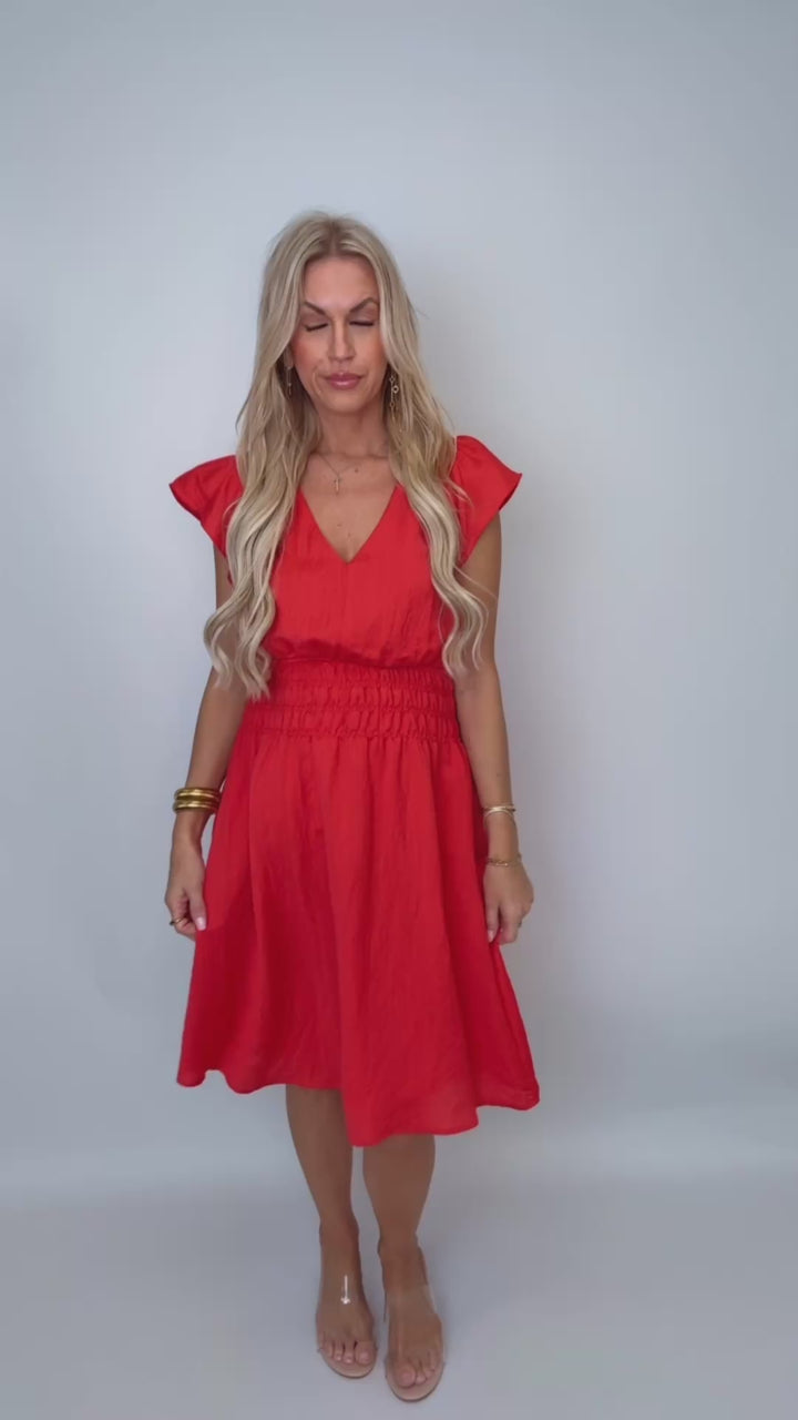 Reese Flutter Sleeve Dress (Final Sale)