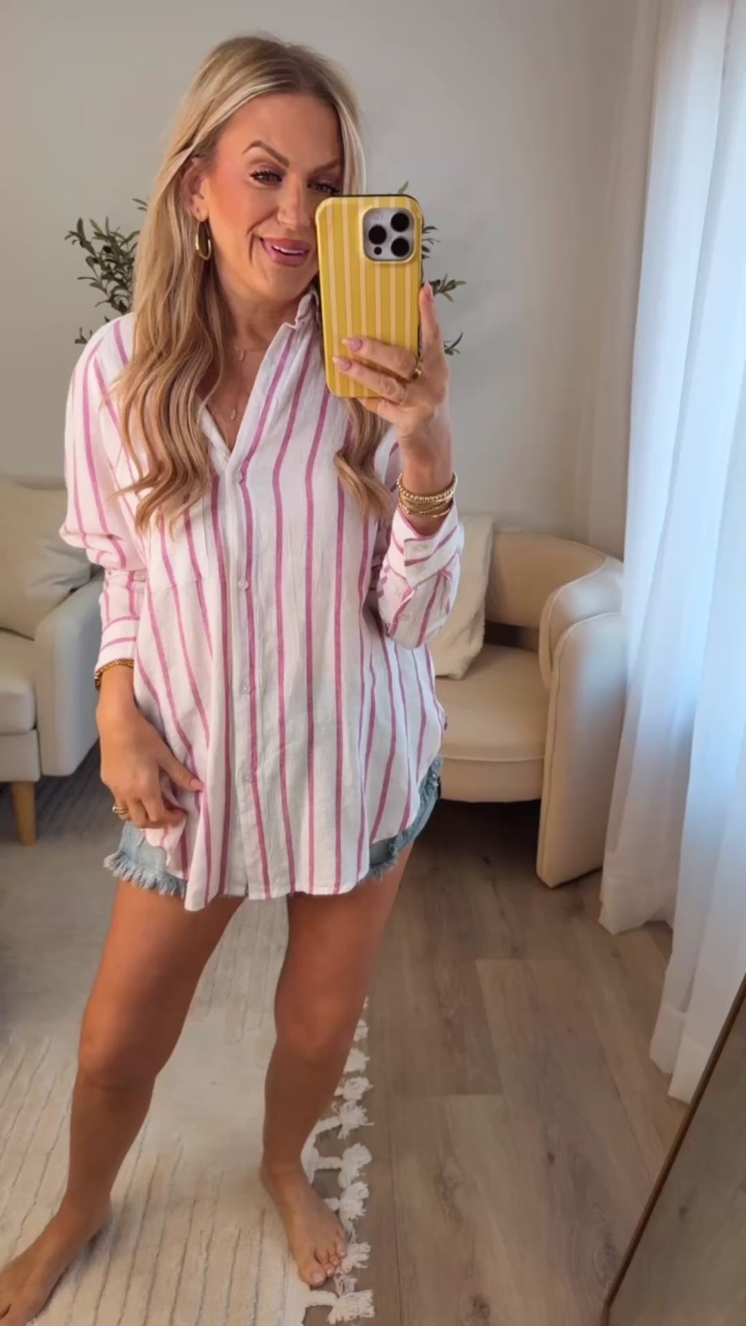 The Perfect Linen Top- Spanish Rose