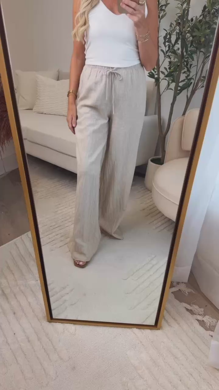 Henri Linen Pant - Flax (Final sale)