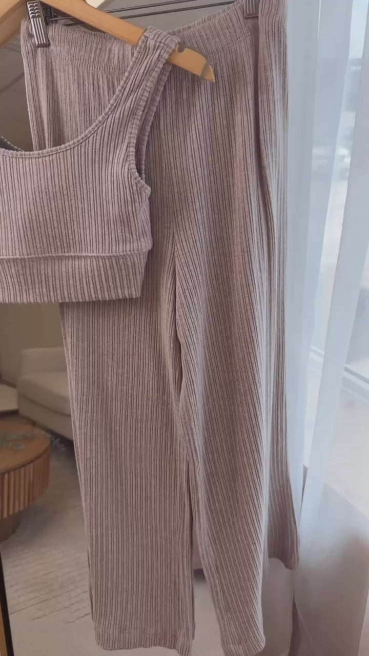 Coastline Rib Pant - Slate Grey