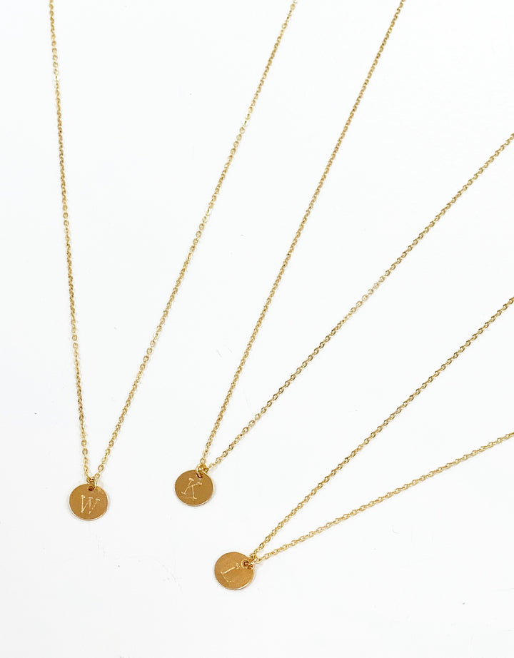Gold Filled Initial Necklace